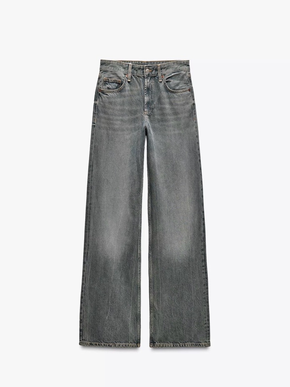 Zara TRF MID-RISE WIDE LEG JEANS